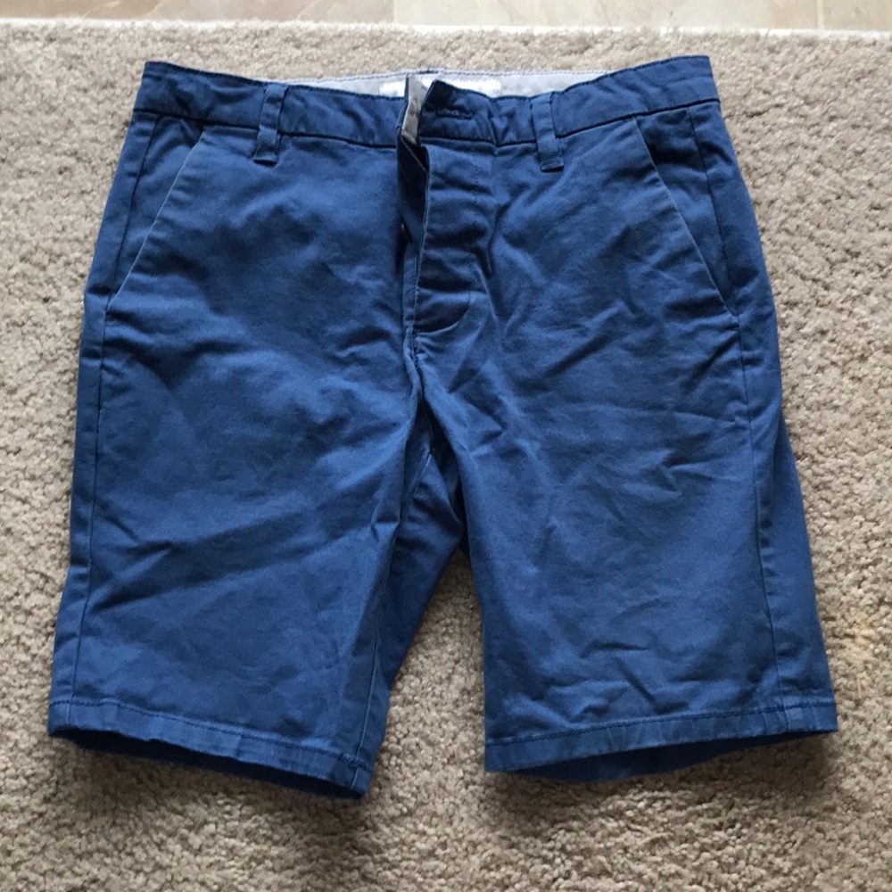 Blue and white shorts